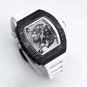 New Luxury Tonneau-shaped Stylish Sports Watch  49.9 mm Diameter It Features a Skeleton Design Waterproof Men's Mechanical Watch