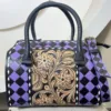 Black & Purple Checkered