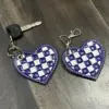 Purple & white Checkered