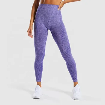 Customize Fitness Gym Seamless Yoga Pants Tight Sports Workout Pants High Waist Solid Color Tights Compression Yoga Leggings