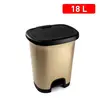 Gold Bucket with Black Lid