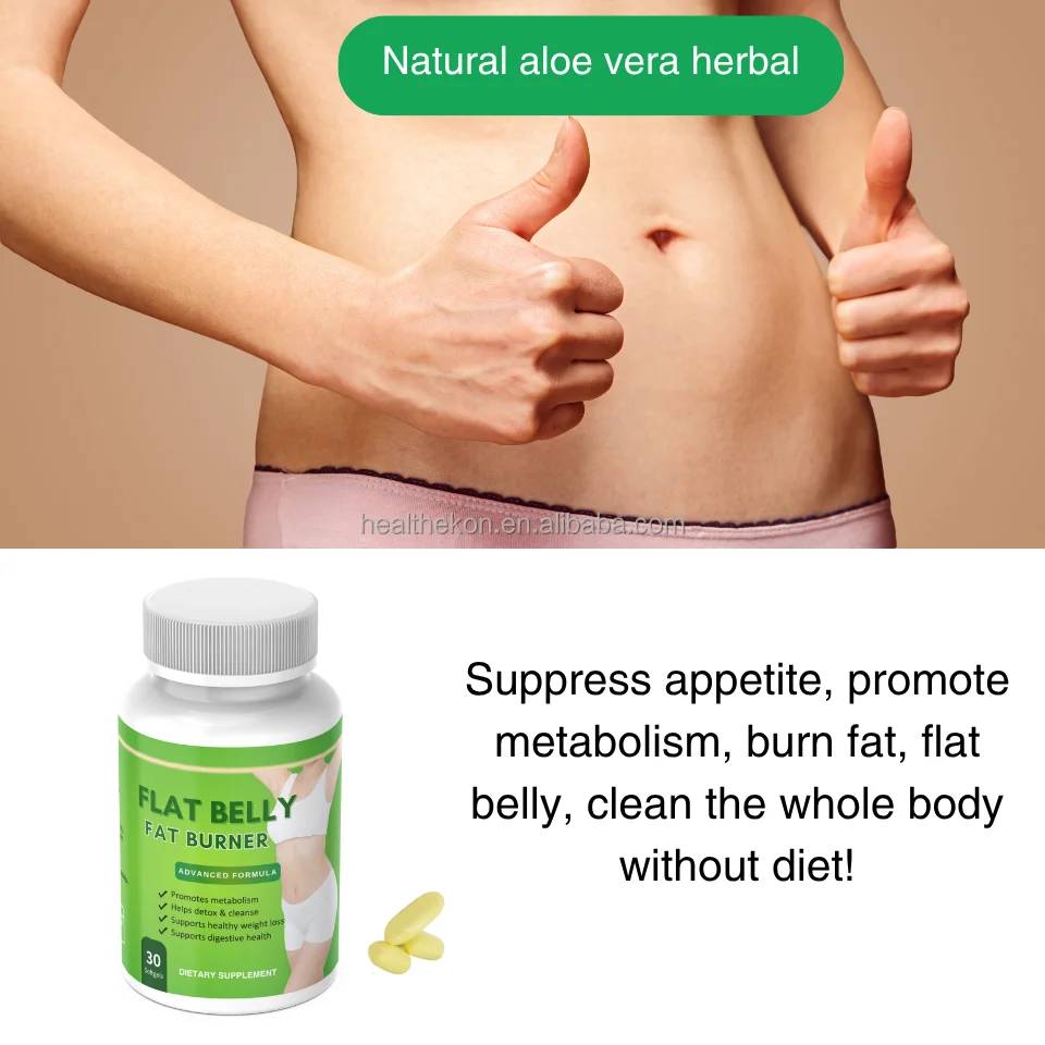 Ekon Flat Belly Softgel Capsules Aloe Weight Loss Supplement for Fat  Burning Boost Metabolism Slim Waist Digestive Health| Alibaba.com