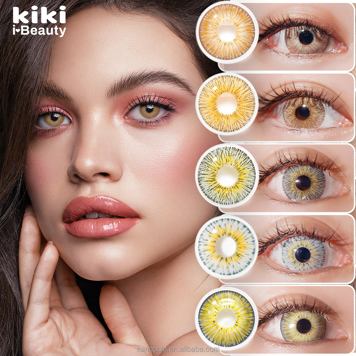 HOT fresh looking Chinese cosmetic wholesale color contact lens cheap 3 tone soft yearly  eye colored contact lenses