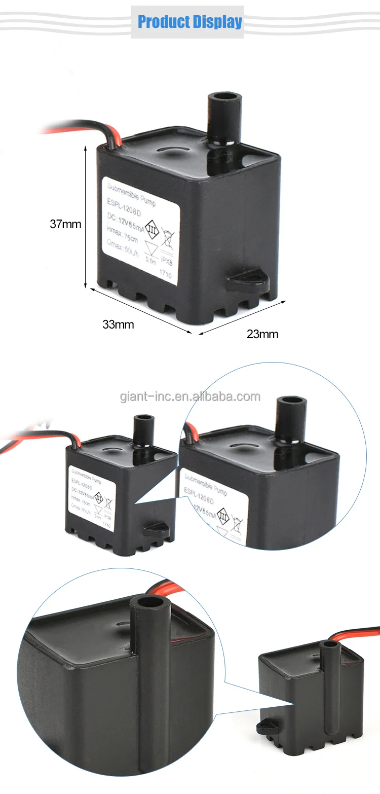 Factory Price Mini High Pressure Electric Water Pump Without Motor 12v