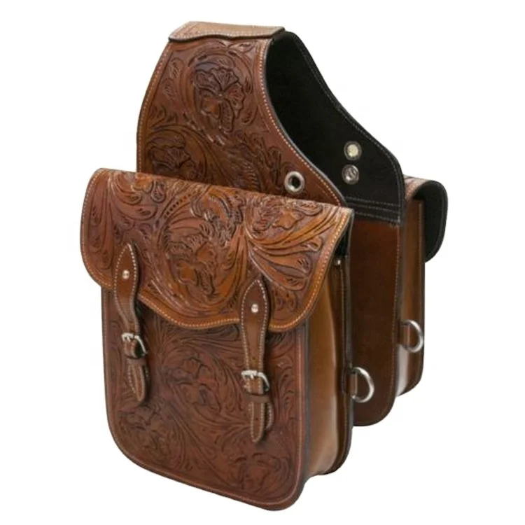 Beste Qualität Hand gefertigte echte Leder Sattel tasche Reit zubehör für das Sp