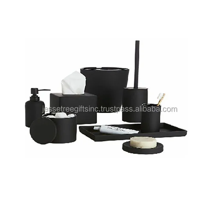 Metal Sheet Luxury Bathroom Set Of 9 Pieces Modern Bathroom Accessories