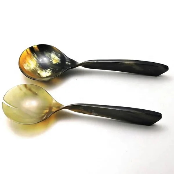 Ручная полировка рог буйвола салата Спиннер для овощного простые пользовательские инструменты семейный стиль с изображением цветов особенность эко набор