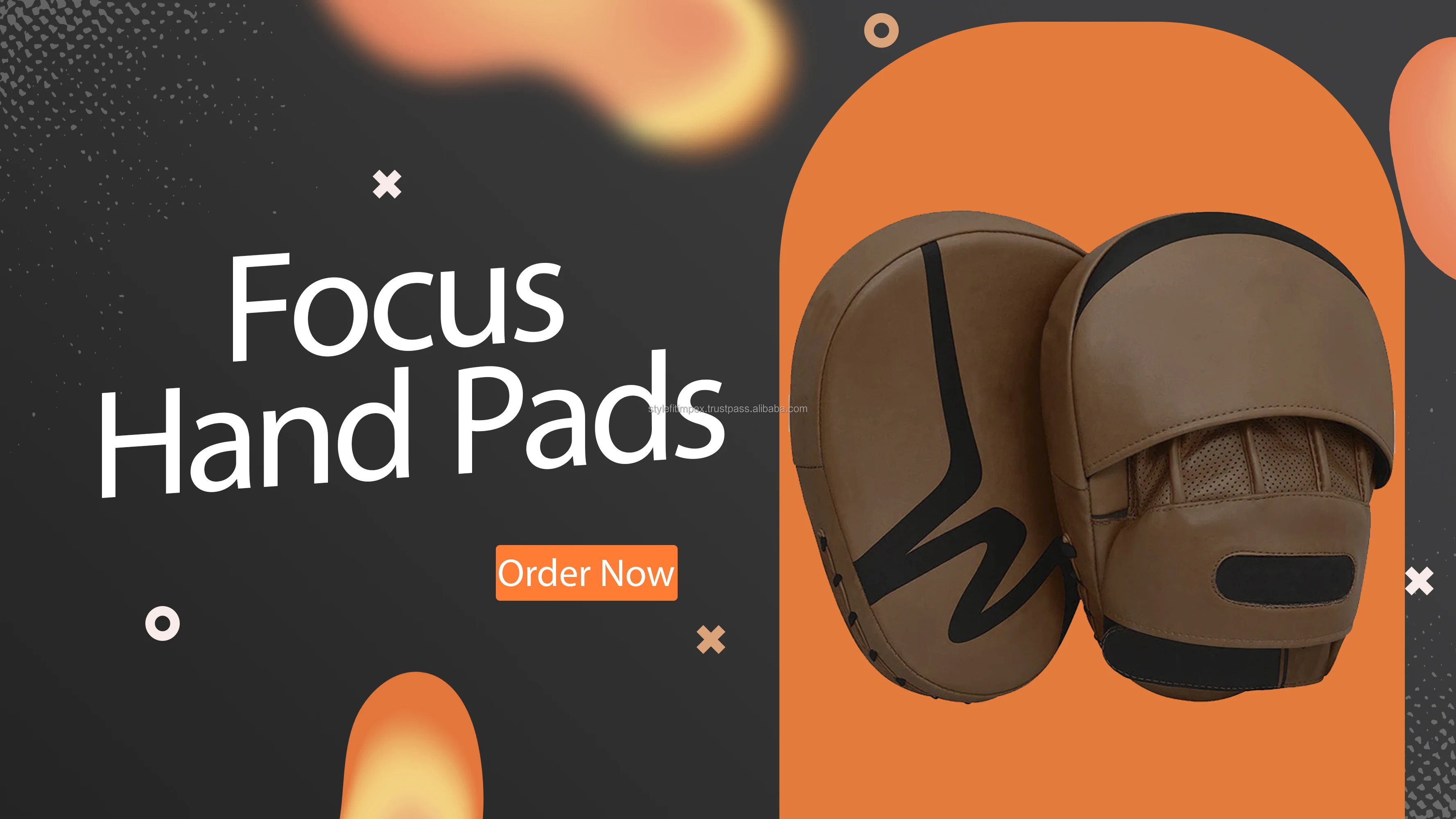 Wholesale Boxing Curved Focus Punching Mitts Leatherette Training Hand