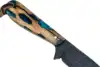 Natural Spalted Wood Grain, Vibrant Turquoise Blue Resin
