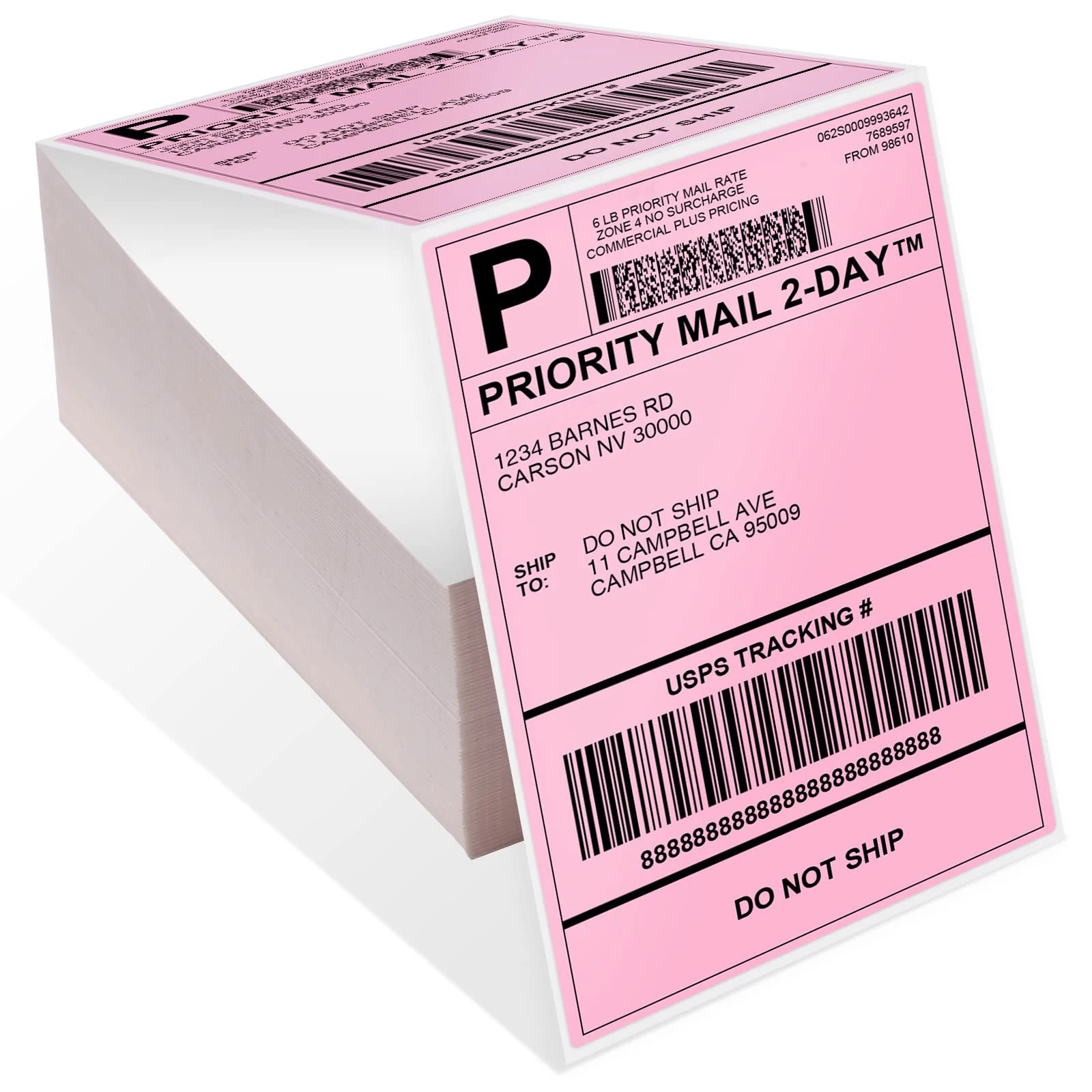 Customized Colorful 4"x6" Thermal Shipping Address Labels - Thermal Shipping Labels 100x150mm for Label Printer