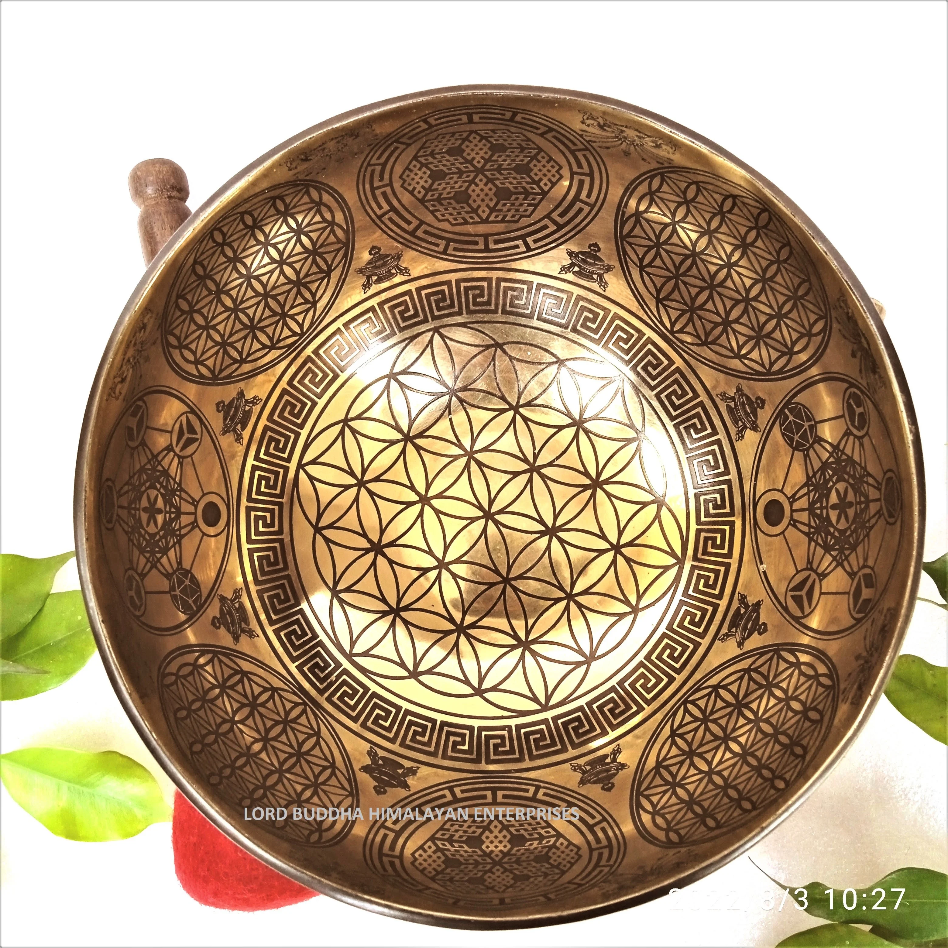 Wholesale Tibetan Special Art Singing Bowls In Brass Metal Crafts
