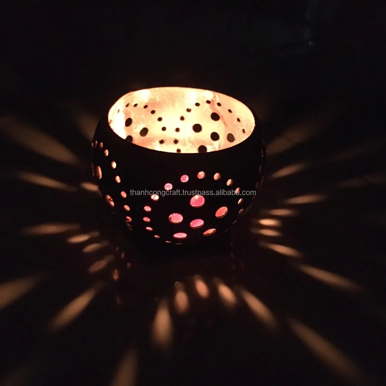 Лидер продаж, подсвечник из натуральной скорлупы кокоса ручной работы