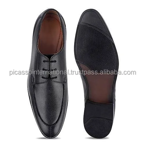 Best Quality Customized Logo Elegant Design Formal Casual Office Party Wear Men's Genuine Leather Shoes from Indian Supplier