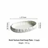 11 inch oval stone rim plate