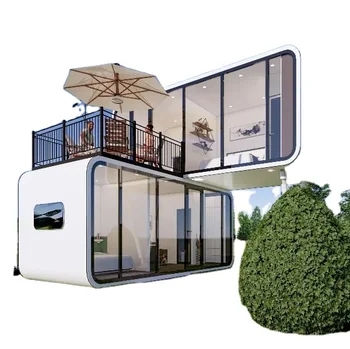 Luxury mobile house20ft 40ft Modular prefab tiny homes container office portable apple house pod movable apple cabin