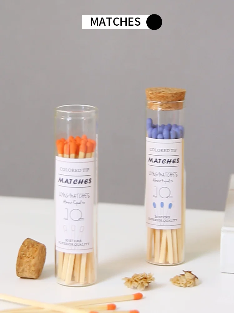 Wholesale 4 Inch Extra Long Safety Black Head Candles Matches Colored