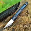 Stainless Steel & Blue Wood