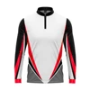 black, red and white