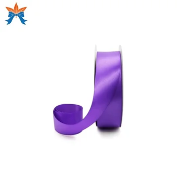 Customized Satin 1-1/2 IN Purple Satin Double Face Ribbon