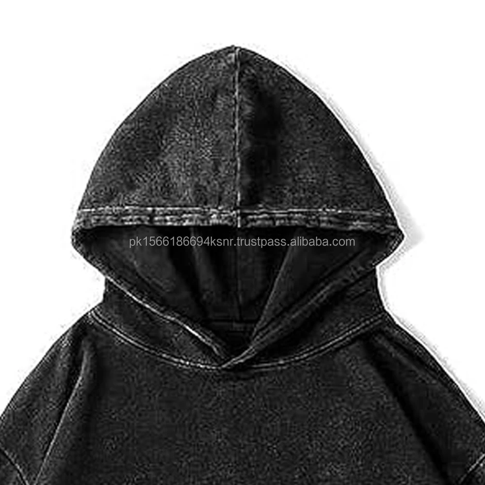 Custom Premium Quality Streetwear Acid Wash Hoodie Fleece Blank Zip Up Vintage Acid Wash Sun