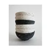 white with black speckles and Black with fine white speckles