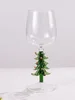 Transparent Cup+Green Stemmed