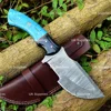 Damascus Steel & Turquoise Resin