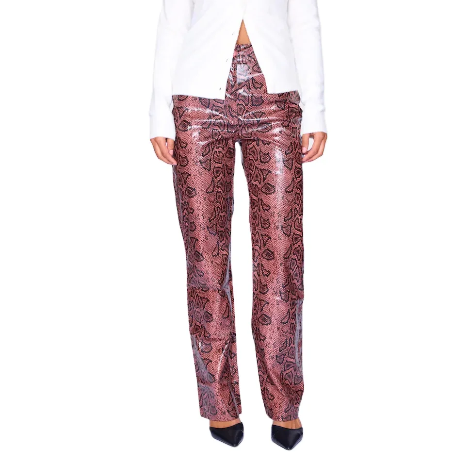 Shop Our 2025 Hot Selling Men's Skinny Snake Skin Leather Pants