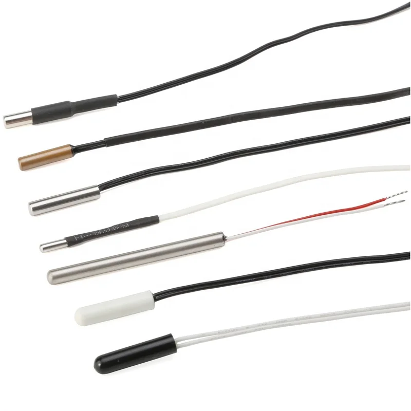 Cylinder Head NTC Temperature Sensor 3x10mm 5x20mm 5x25mm 6x30mm 3950 10K Ohms Copper Bullet Housed Stainless Steel RTD Probe