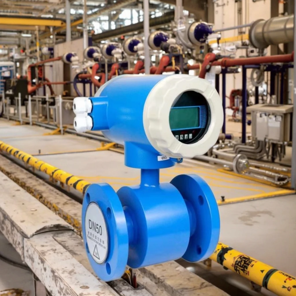 Flussimetro elettromagnetico ad alta precisione in acciaio inossidabile 304, OEM DN10-1000 per applicazioni chimiche e idriche