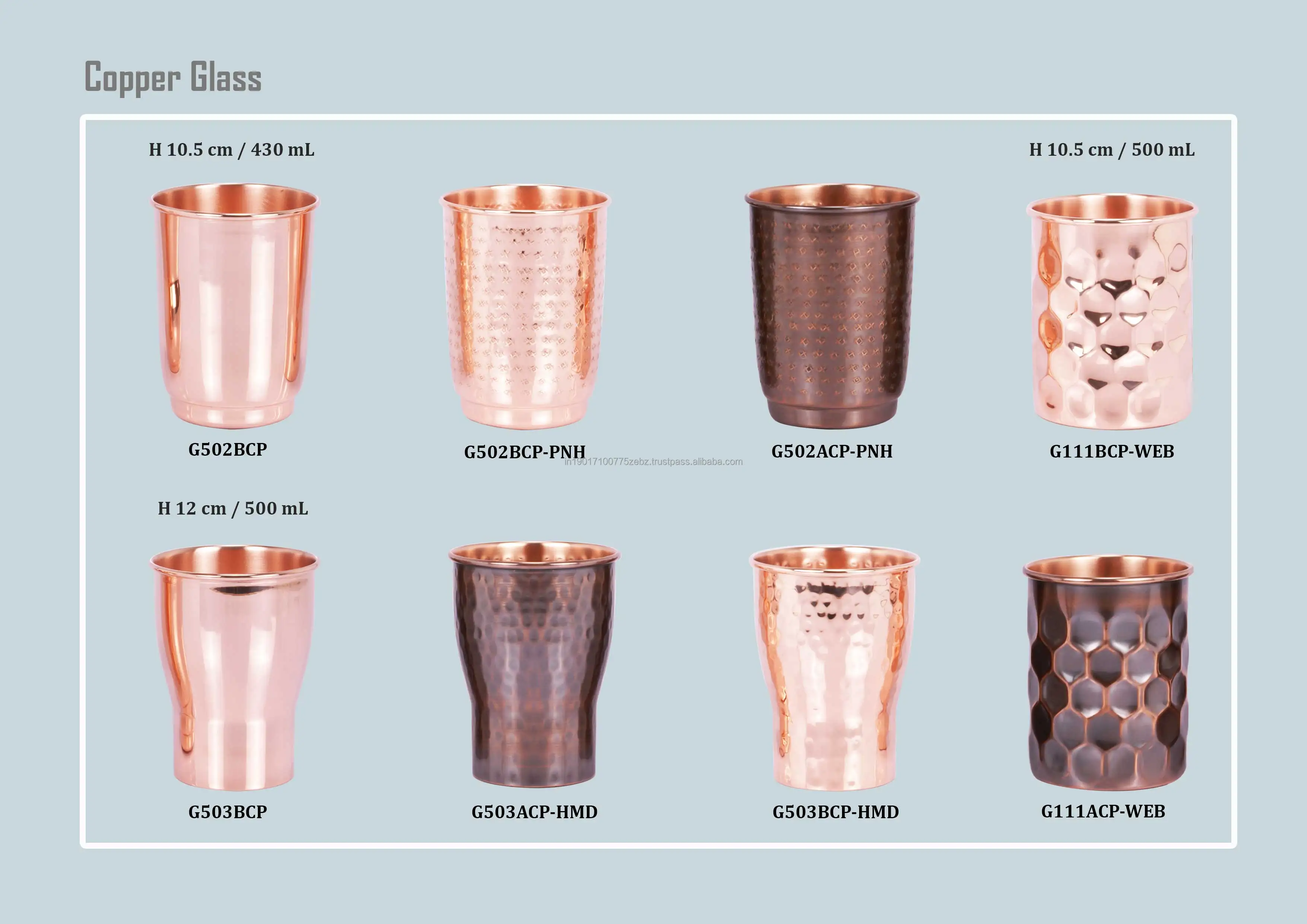 Copper Cup Hot Selling Classical Pure Moscow Hammered Cooper Mule Mug Copper Water Glass For Drinking
