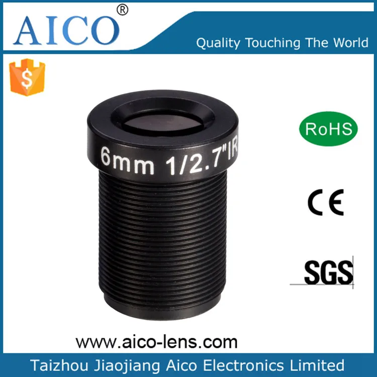 Focal Length 6mm mm HFOV FOV 60 Degree 60deg Megapixel M12 s Mount  Board Lens for Inch Sensor Format Cctv Camera