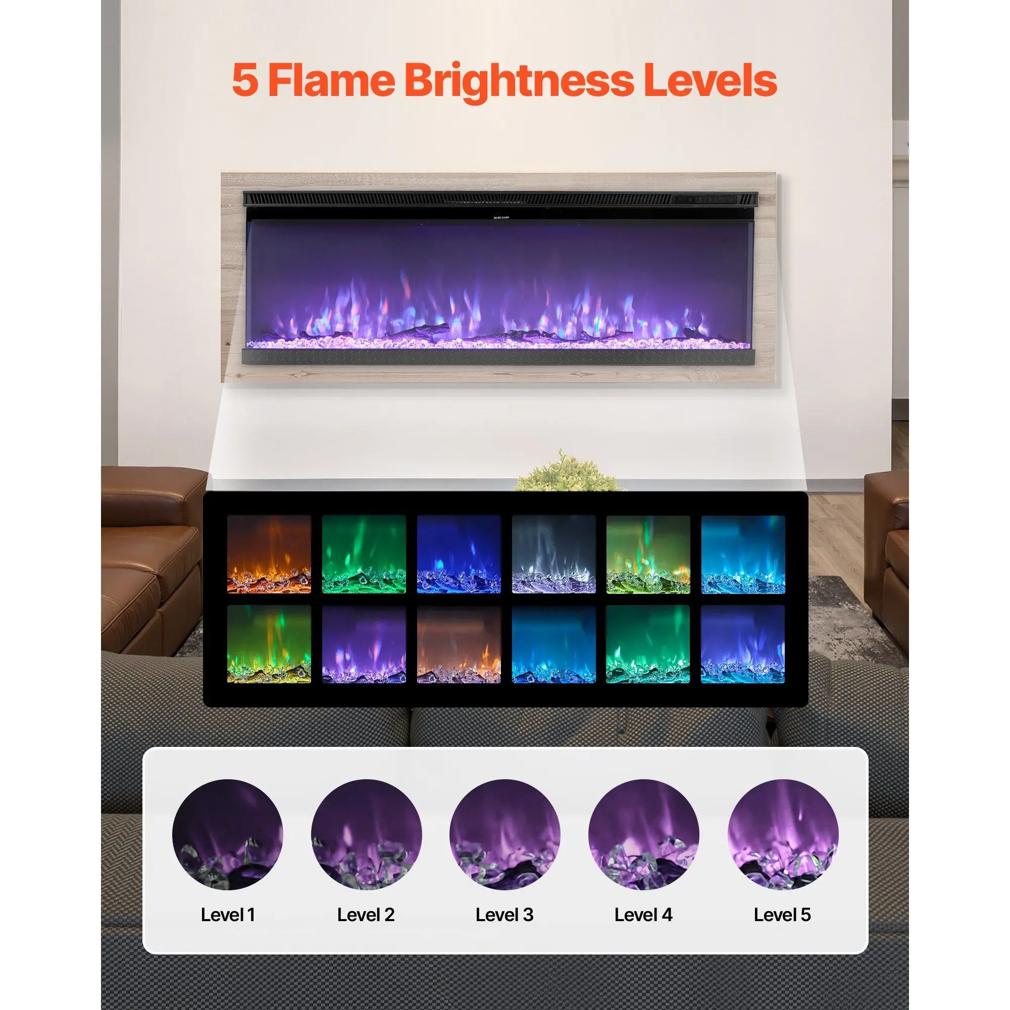 Electric Fireplace, 50-Inch, 1500W - detail 6