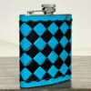 Turquoise & Black Checkered