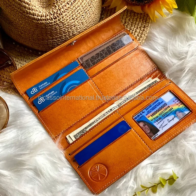 Top Notch Quality Unisex Genuine Leather Wallet Vintage Style Trendy Natural Printed Casual Birthday Gift Newly Arrived Stock