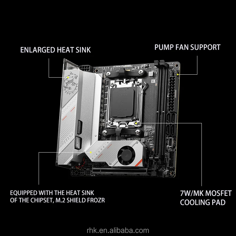 MSI MPG B650I EDGE WIFI Motherboard with AMD Ryzen 7 7800X3D