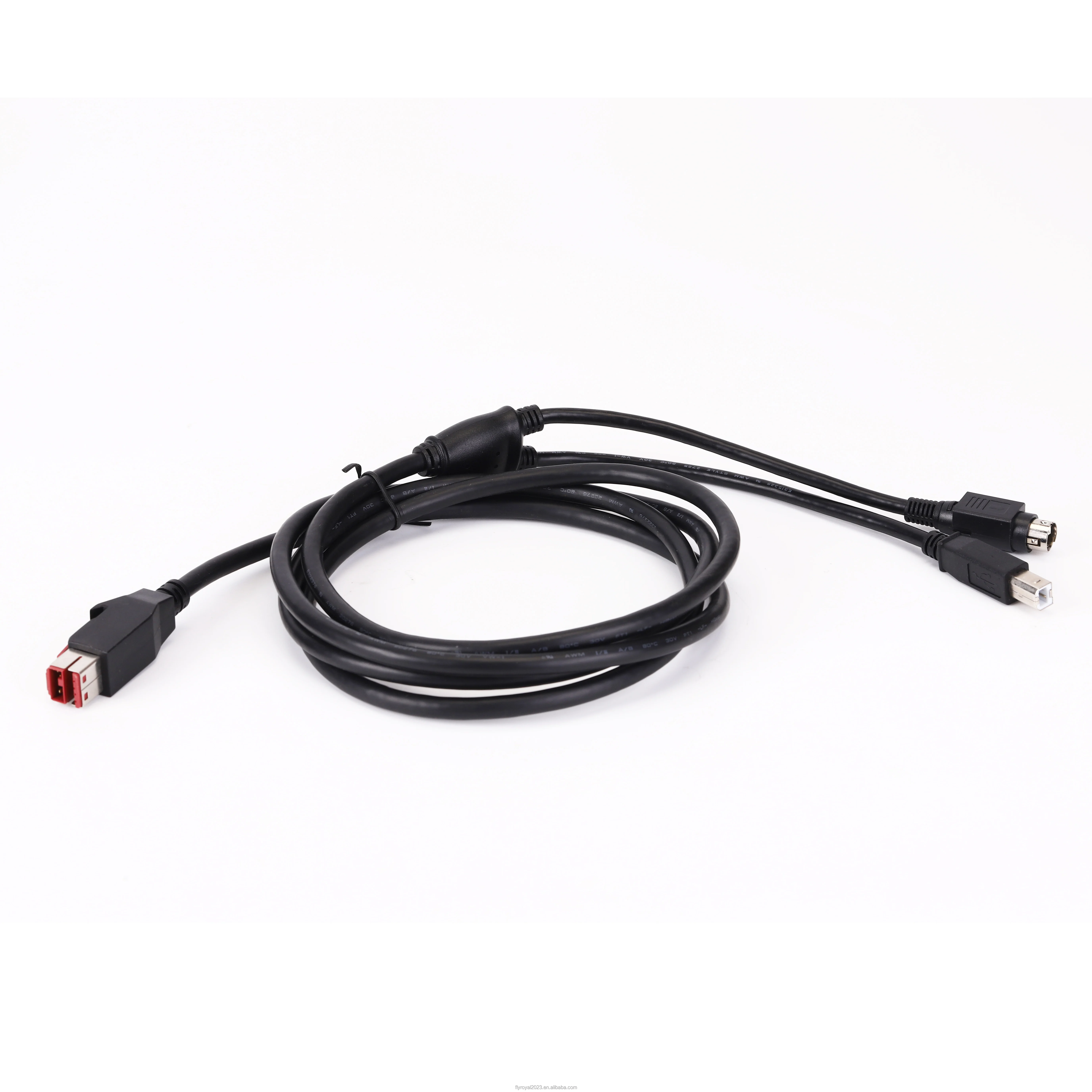 Factory Price 5a Nylon Powered Usb Cable 24v To Usb-b Male And Hosiden ...