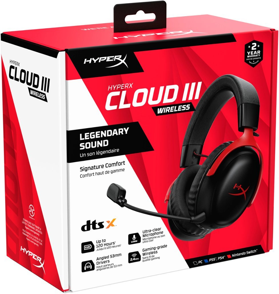 【新品・未使用】HYPERX CLOUD Ⅲ WIRELESS ③ HyperX Cloud III Wirelessゲーミングヘッドセット 製品詳細