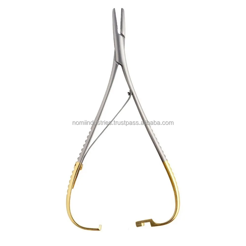 Mathieu Needle Holder Forceps Straight 140 Mm Non Sterile Reusable Tungsten Carbide Needle 