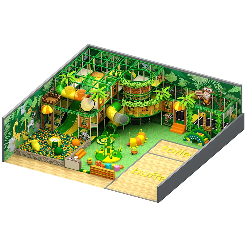 Feelkids ALITA-TQ26009 Indoor PE Board Galvanized Pipe Multi-Play Kids Activity Center >1000kg Capacity Playroom Equipment supplier