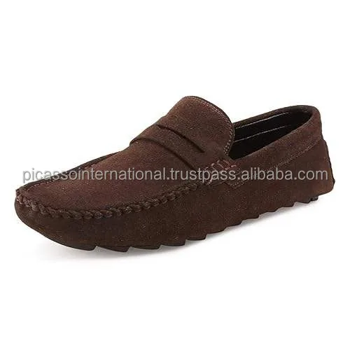 Best Quality Hot Selling Casual Wear Oxford Trendy Moccasin Style Handmade Genuine Italian Suede Leather Loafers Shoes for Men