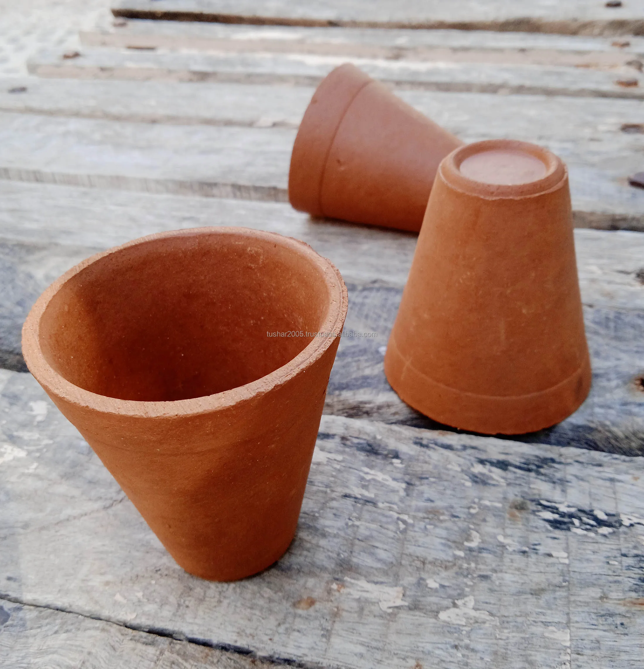 New Pattern Handmade Clay Terracotta Conical Eco Friendly Tea Cups For ...