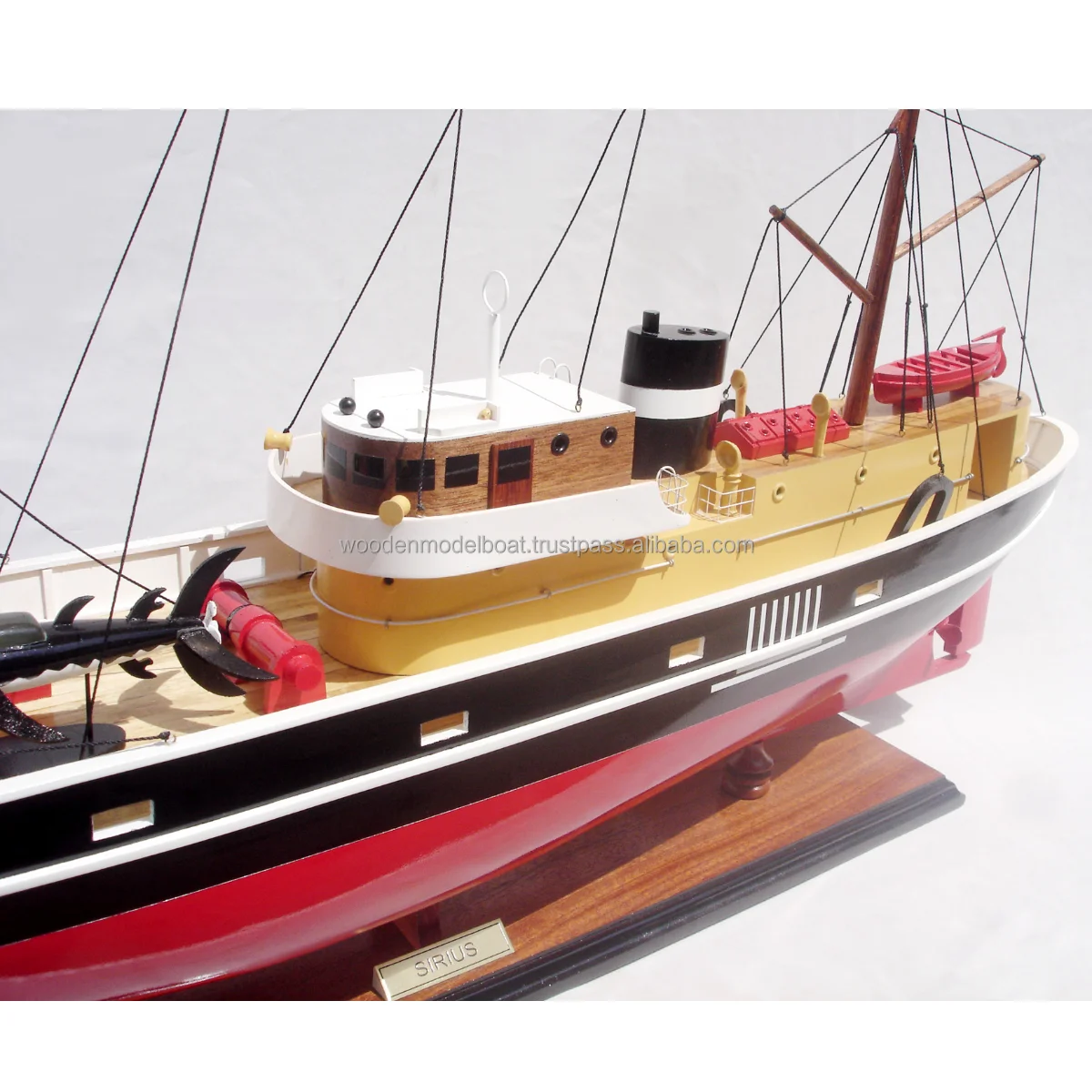 Sirius Ship Model From Tintin's Collection - Wooden Fiction Trawler ...