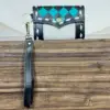 Turquoise & Black Checkered