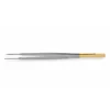 Serrated tips, 1mm wide.  Overall length 7in (17.8cm)