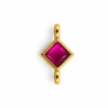 Diamond Bezel Pink Stone