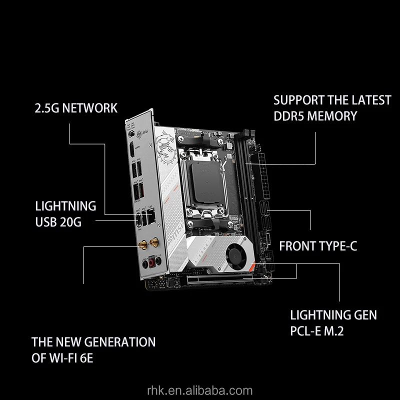MSI MPG B650I EDGE WIFI Motherboard with AMD Ryzen 7 7800X3D