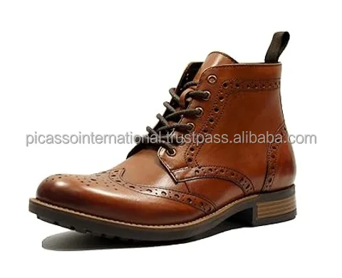 Exclusive Range Trendy Design Genuine Leather Ankle Boots Customized Logo Formal Casual Wear Oxford High Quality Exported