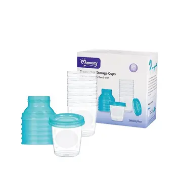 Freezer Microwave Safe Bpa Free Leak-proof Milk Storage Cups 180ml 6pcs Baby Food Storage Container