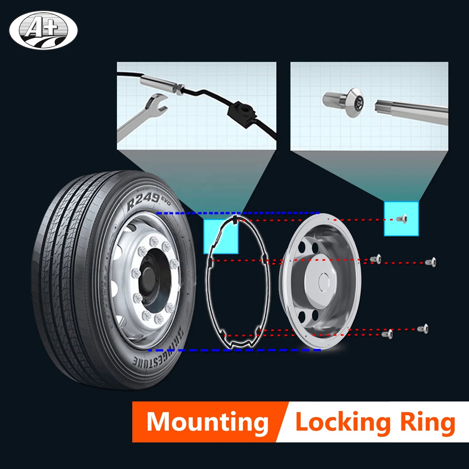 22.5 Inch Truck Bus Trailer Rear Wheel Trim Cover Stainless Steel Buy